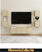 Tv meubilair - Spaanplaat - Sonoma eikenkleurg - Kast - Designer - Zwevend Meubel - TV - Woonkamer - Slaapkamer - Nieuwste Collectie