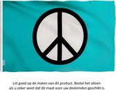 Vredesvlag World Peace 150x90CM - Anti kernwapens - Ban de bom - Demonstratie - Polyester