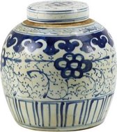 The Ming Garden Collection | Chinees Porselein | Chinese Porseleinen Pot Met Bloemetjes | Blauw & Wit