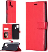 Bookcase Geschikt voor: Samsung Galaxy A21s - Rood - portemonnee hoesje