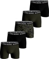 Björn Borg Boxershort Essential - Onderbroeken - 5 stuks - Heren - Maat XXL - Zwart, Groen & Print