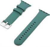 By Qubix sport en caoutchouc avec boucle - Vert foncé - Convient pour Apple Watch 38 mm / 40 mm - Bracelets Compatible Apple Watch