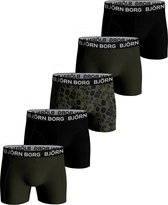 Björn Borg Boxershort Essential - Onderbroeken - 5 stuks - Heren - Maat S - Zwart, Groen & Print