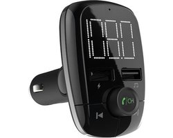FM Transmitter - Bluetooth Draadloze Carkit - Lader - Adapter - Radio - USB Poort - Snel Lader - Audio - Auto Accessoires - Muziek - Handsfree Bellen - Auto - AUX input - MP3 Speler Mobiel voor Smartphone Universeel