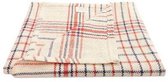 Theedoeken - wit met rood-blauwe ruit - 100 % Katoen - 65 x 65 cm - 12 stuks