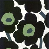 Marimekko 40 servetten Unikko Zwart - Wit