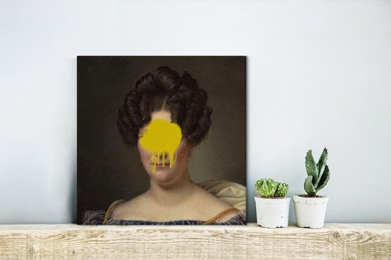 Peinture sur toile Portrait - Vêtements - Peinture - 20x20 cm - Décoration murale