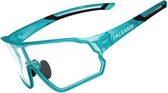 Falkann Fietsbril / Sportbril Blauw - Meekleurende Glazen