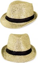 PartyXplosion - Hoed - Gleufhoed - Kojak - Glitter goud - mt 58