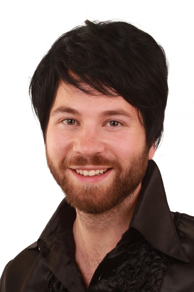 Pruik Kees zwart