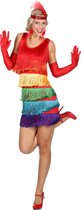 Charleston jurk regenboog voor volwassenen maat 40/42