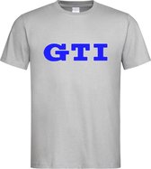 Grijs T shirt met Blauw volkswagen "GTI logo" maat XS