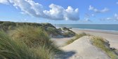 Fotobehang duinen zee en strand Burgh Haamstede 450 x 260 cm - € 295,--
