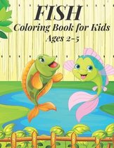 Fish Coloring Book for Kids Ages 2-5