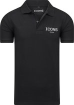 Icons - Heren Polo SS Originals Polo - Zwart - Maat XXL
