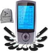 Sieham Tens Apparaat - Elektrodentherapie Apparaat voor Spierstimulatie (EMS) en Pijn Therapie - 10 Extra Elektrodenpads