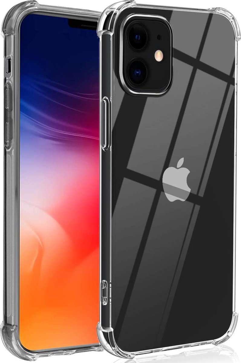 iPhone 13 Hoesje - Anti Shock Proof Siliconen Back Cover Case Hoes Transparant