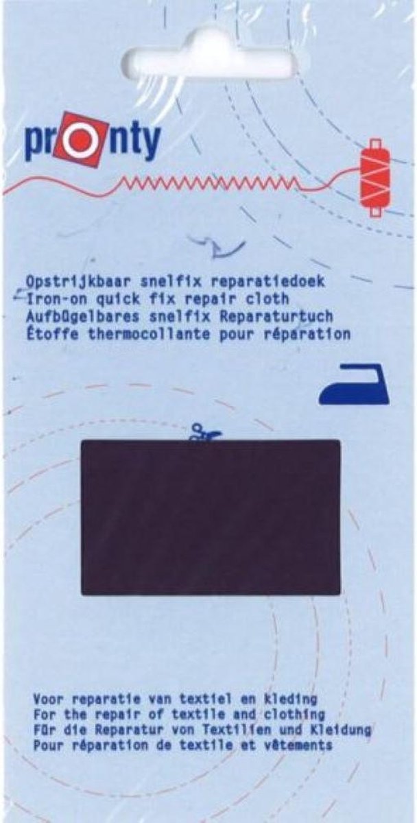 Pronty snelfix Reparatiedoek opstrijkbaar Marine (donkerblauw)  11 x 25 cm katoen - Pronty