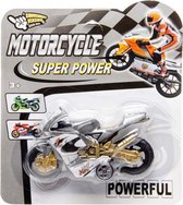 motor Super Power jongens 15,5 cm zilver