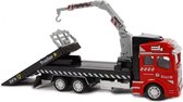 autotransporter diecast pull-back 19 cm rood