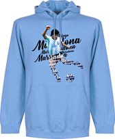 Maradona Argentinië Script Hoodie - Lichtblauw - Kinderen - 104