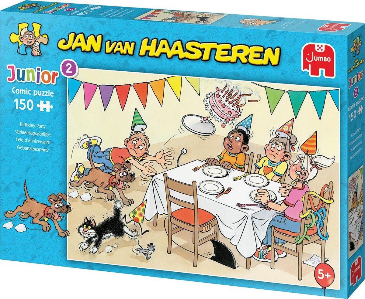 Jan van Haasteren Junior Verjaardagspartijtje puzzel - 150 stukjes - Kinderpuzzel — afbeelding 2