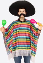 Set Mexico - Mexicaanse Sombrero en regenboog poncho - One size