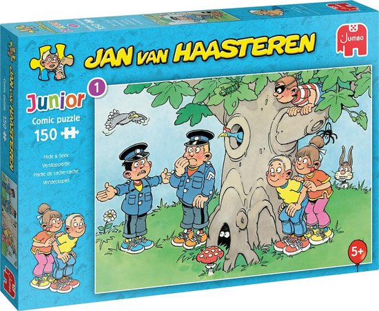 kathedraal Monica cafe Jan van Haasteren Junior Verstoppertje puzzel - 150 stukjes - Kinderpuzzel  | bol.com