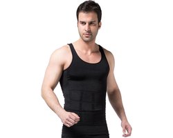 BukkitBow - Correctie Hemd - Afslank Hemd - Figuur corrigerend Ondershirt - Zwart XL