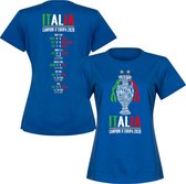 Italië Champions of Europe 2021 Road To Victory T-Shirt - Blauw - Dames - XL - 14