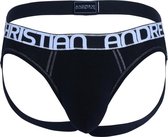 Andrew Christian - Almost Naked Cotton Brief Jock Zwart - Maat XL - Jockstrap - Mannen ondergoed
