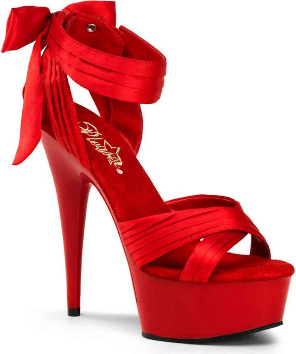 Pleaser - DELIGHT668 Plateau hakken - US 14 - 45 Shoes - Rood