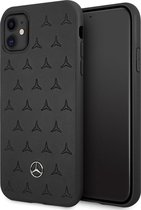 iPhone 11/XR Backcase hoesje - Mercedes-Benz - Effen Zwart - Leer