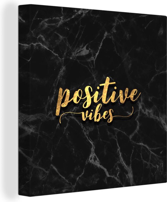 Citation Peinture Sur Toile Positive Or Marbre x Cm Decoration Murale Bol Com