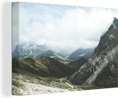 Toile Peinture Italie - Berg - Brouillard - 90x60 cm - Décoration murale