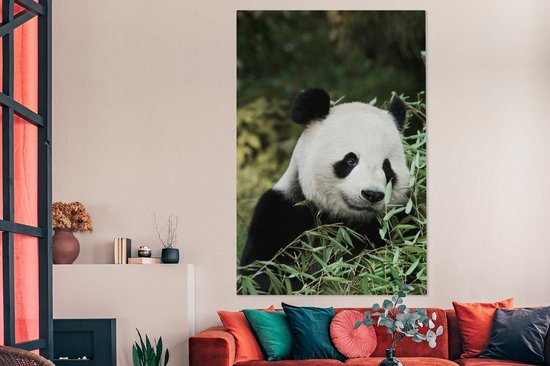 Tableau Tableau Panda - Bamboe - Végétal - 120x180 cm - Décoration murale XXL