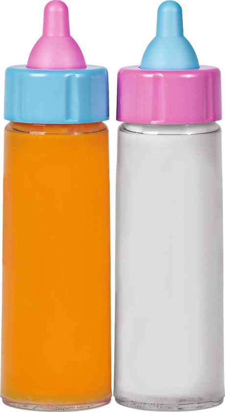 New Born Bébé - 2 biberons Magical - sauce et lait - 12 cm - dès 3 ans