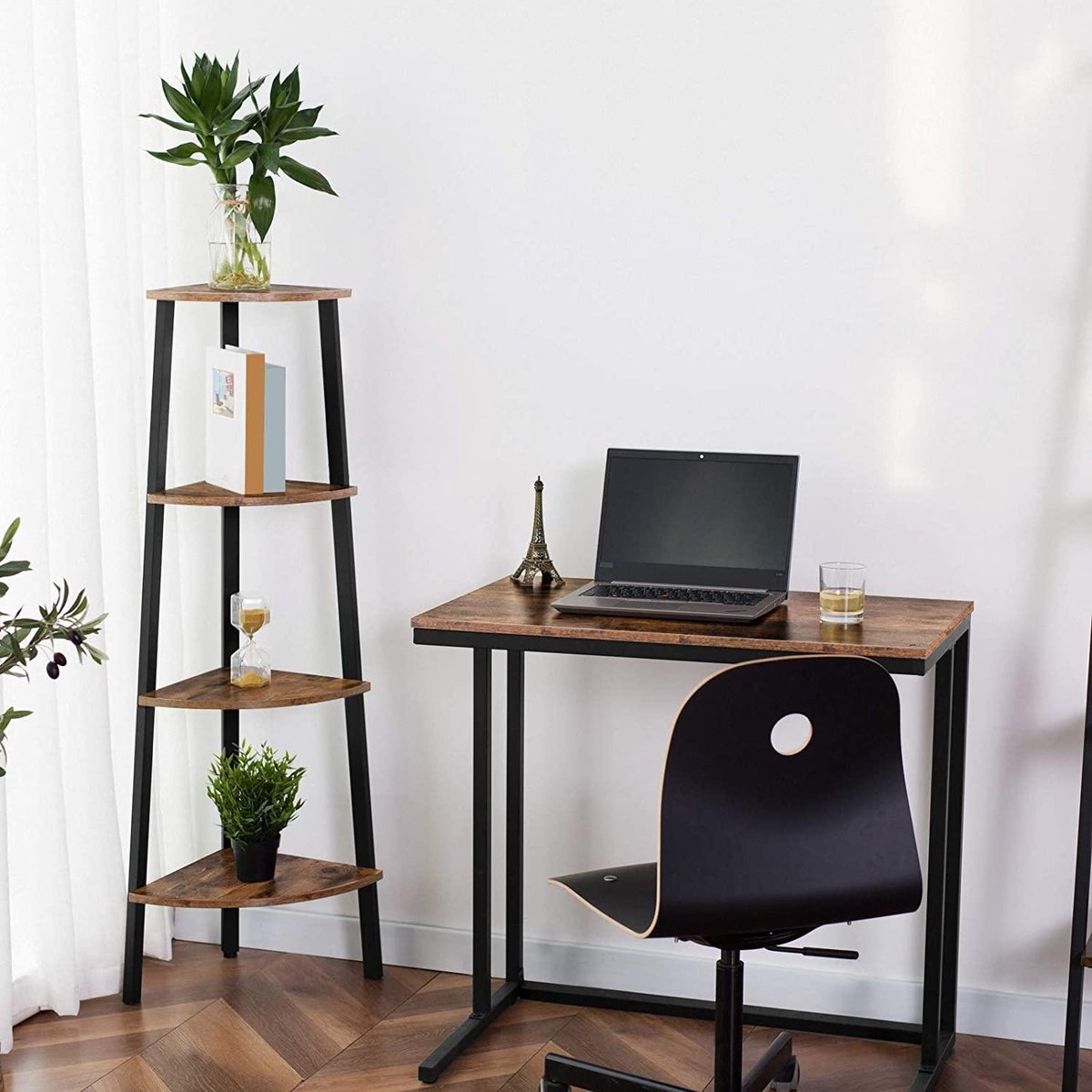 YITAHOME Boekenkast Met 5 Niveaus, Industriële Boekenkast, Vrijstaand Rek, Houten Plank En Metalen Frame, Opbergrek Voor Woonkamer, Thuis, Kantoor