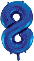 folieballon "8" blauw 92 cm