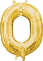 folieballon letter O 25 x 33 cm goud