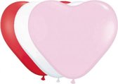 ballonnen Hart 30 cm latex rood/roze/wit 8-delig