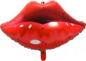 folieballon Rode Lippen 75 x 60 cm rood