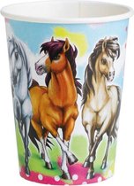 feestbekers paarden 250 ml karton 8 stuks