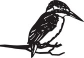 Metalendier - Tuinbeeld - Ijsvogel - zwart gecoat - NL fabrikaat