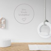 Muursticker Wens Wonder Werkelijkheid -  Zilver -  110 x 110 cm  -  baby en kinderkamer  naam stickers  alle - Muursticker4Sale