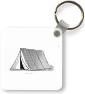Sleutelhanger - Uitdeelcadeautjes - Retro - Tent - Kamperen - Plastic