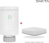 Dakta® Slimme radiatorkop | Incl. gateway | Werkt met Alexa | Draadloos | Aansturen via app | Thermostaat | Smart knop