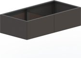 MySteel Gepoedercoat staal plantenbak Texas xxl 1600x800 Inclusief Bodemplaat - Kleur: RAL9010 (wit) - Hoogte: 600mm