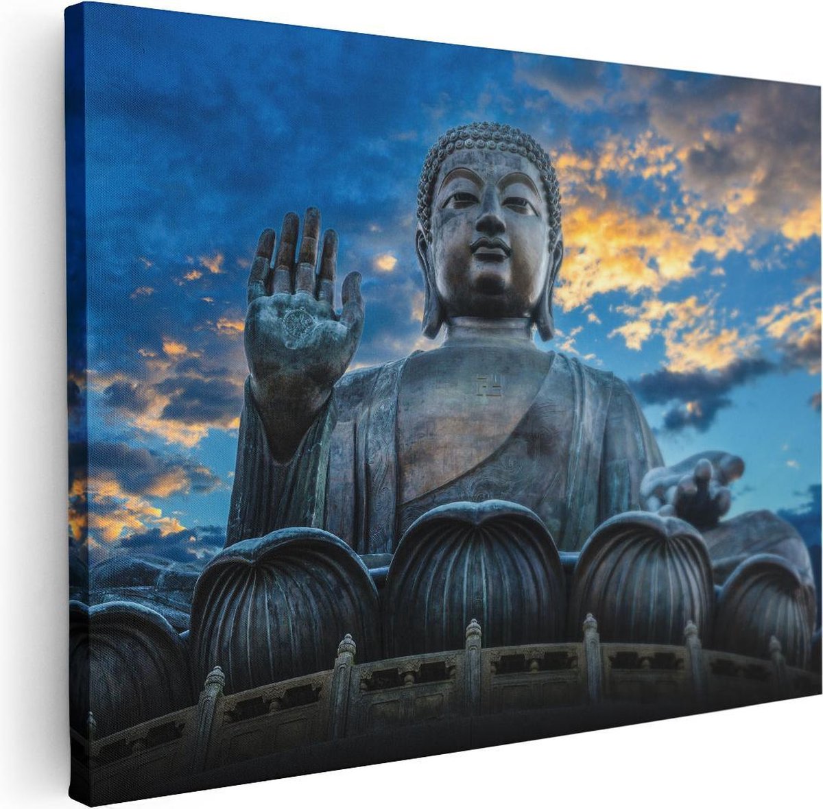 Statue Bouddha une main levée 30cm
