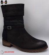 Helioform dames desert boot, H245 zwart nubuck, Maat 40